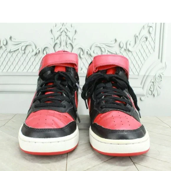 Nike Court Borough Mid 2 Multicolor Leather Basketball Sneakers Shoes Sz 6 Youth - Picture 4 of 9